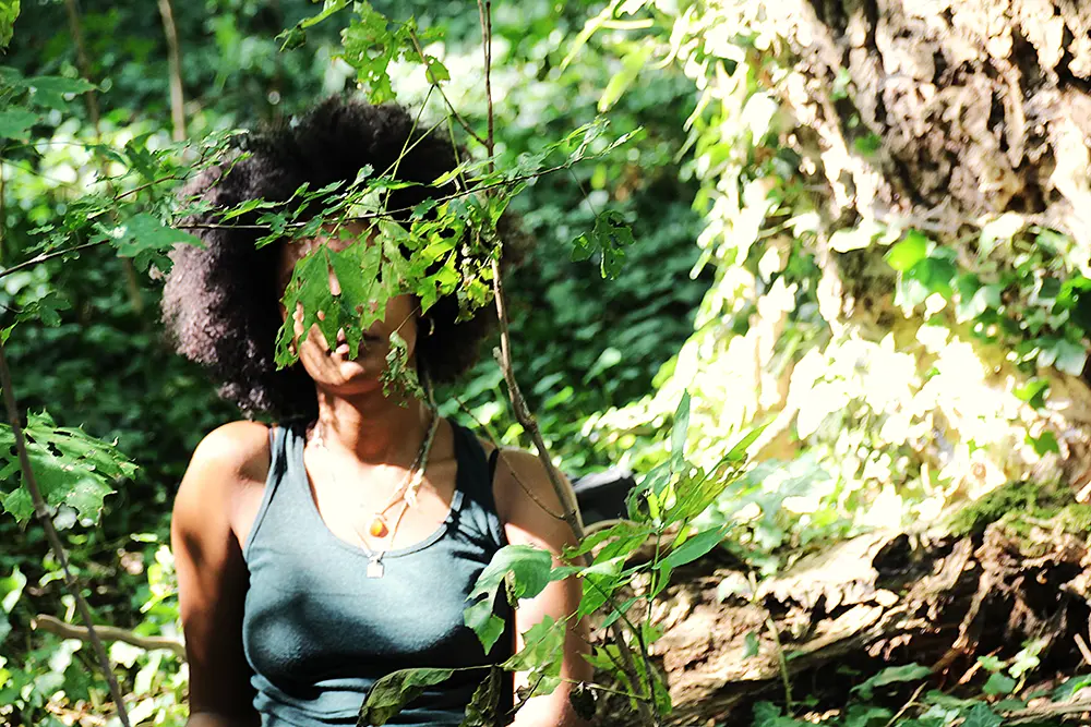 Woman Obscured by a Branch – Illustration for Self-Awareness